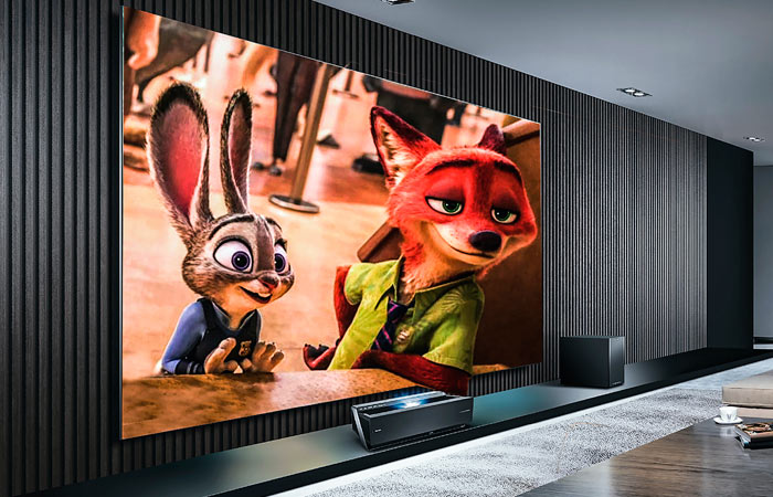 Home Theater com sistema de projeo