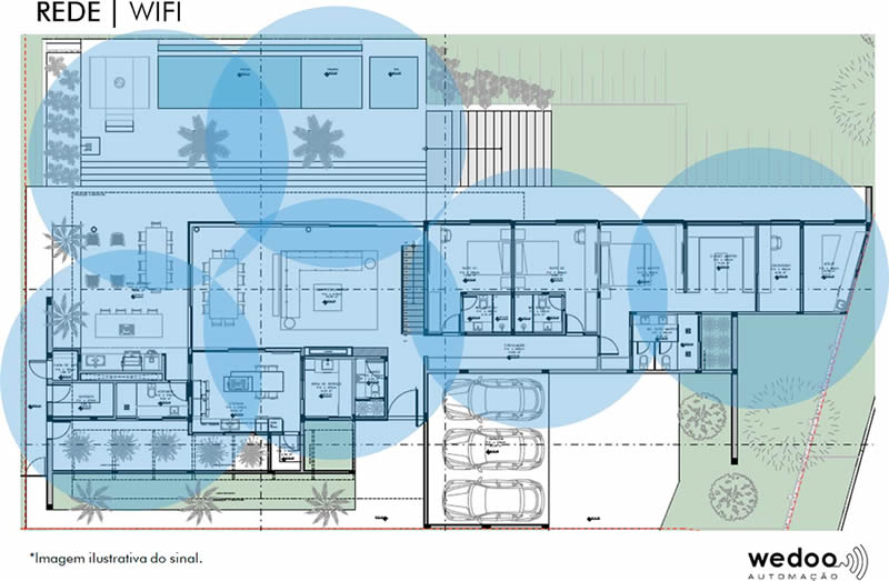 Projeto / Planta de Rede Wi-Fi para Casa ou Apartamento